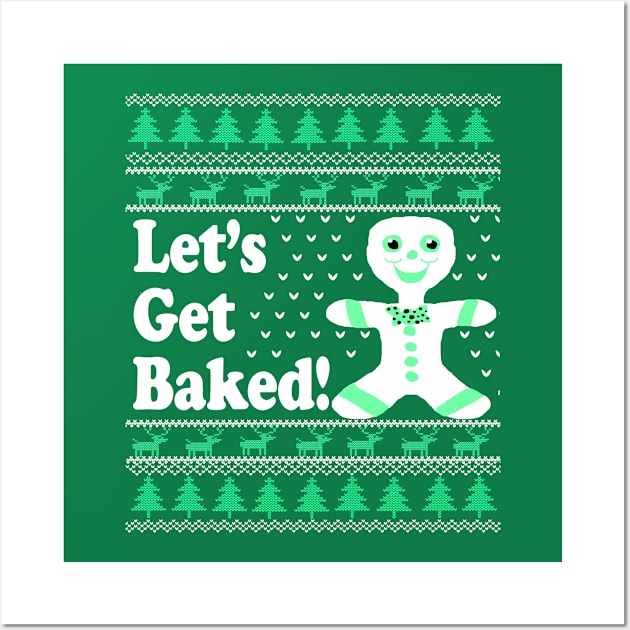 Let's get Baked Gingerbread man Sweater Wall Art by Eric03091978